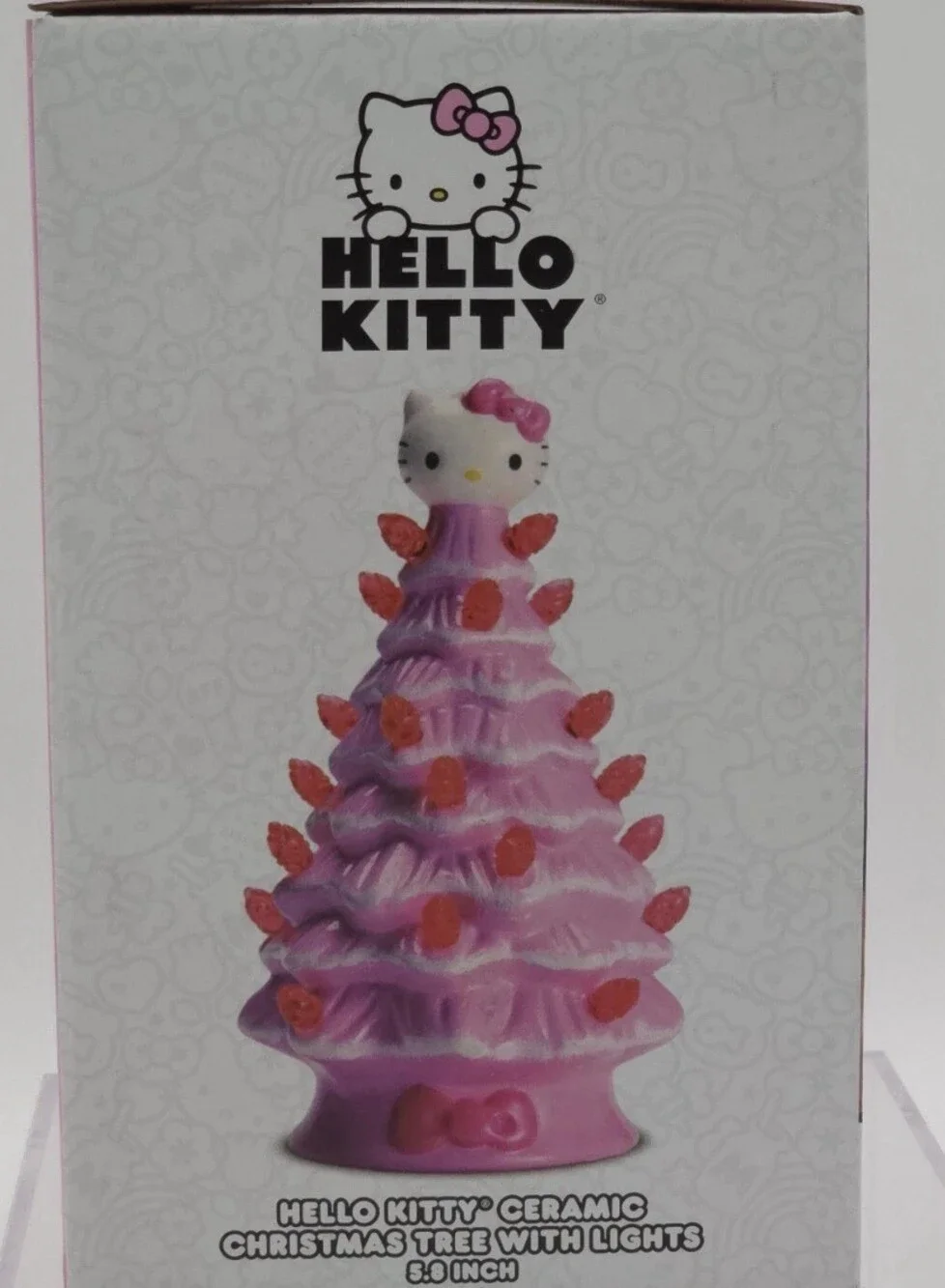 Hello Kitty Pink Light Up Ceramic Christmas Tree LARGE 11